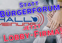 HALLO MEINUNG verliert Gemeinnützigkeit - Bürgerforum wird GmbH für freies Denken und politische Einflussnahme - Peter Weber - Lobby