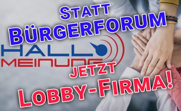 HALLO MEINUNG verliert Gemeinnützigkeit - Bürgerforum wird GmbH für freies Denken und politische Einflussnahme - Peter Weber - Lobby